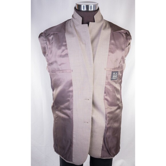 Jos A Bank Blazer Sz 40L Houndstooth Sports Coat Suit Jacket Wool Two Button EUC - Picture 9 of 13